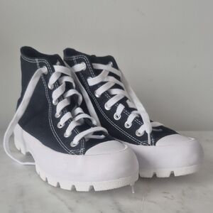 Converse Black and White Platform Shoes